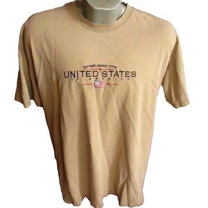 XL Vtg Old Varsity 90's T-Shirt United States Of America Embroidery Flag Graphic